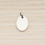 SG.007 // 10x 14mm Oval Surgical Steel Pendant, 2 Pc