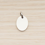 SG.007 // 10x 14mm Oval Surgical Steel Pendant, 2 Pc