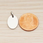 SG.007 // 10x 14mm Oval Surgical Steel Pendant, 2 Pc