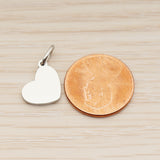 SG.018 // 12 x 10mm Heart Surgical Steel Pendant, 2 Pc