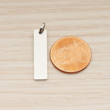 SG.025 // 25 x 6mm Rectangle Surgical Steel Pendant, 2 Pc