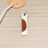 SG.025 // 25 x 6mm Rectangle Surgical Steel Pendant, 2 Pc