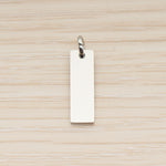 SG.024 // 20 x 6mm Rectangle Surgical Steel Pendant, 2 Pc