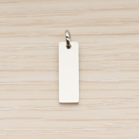 SG.024 // 20 x 6mm Rectangle Surgical Steel Pendant, 2 Pc