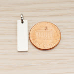 SG.024 // 20 x 6mm Rectangle Surgical Steel Pendant, 2 Pc