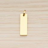 SG.024 // 20 x 6mm Rectangle Surgical Steel Pendant, 2 Pc