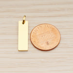 SG.024 // 20 x 6mm Rectangle Surgical Steel Pendant, 2 Pc