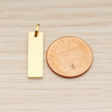 SG.024 // 20 x 6mm Rectangle Surgical Steel Pendant, 2 Pc