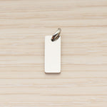 SG.023 // 15 x 6mm Rectangle Surgical Steel Pendant, 2 Pc