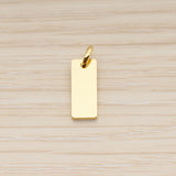 SG.023 // 15 x 6mm Rectangle Surgical Steel Pendant, 2 Pc