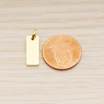 SG.023 // 15 x 6mm Rectangle Surgical Steel Pendant, 2 Pc