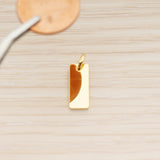 SG.023 // 15 x 6mm Rectangle Surgical Steel Pendant, 2 Pc