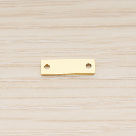 SG.020 // 5 x 15mm Rectangle Surgical Steel Connector Pendant, 2 Pc