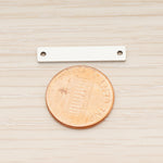 SG.021 // 5 x 25mm Rectangle Surgical Steel Connector Pendant, 2 Pc