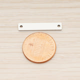 SG.021 // 5 x 25mm Rectangle Surgical Steel Connector Pendant, 2 Pc