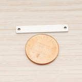 SG.022 // 5 x 30mm Rectangle Surgical Steel Connector Pendant, 2 Pc