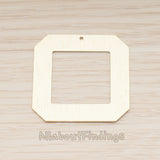 PD.1874 // Blunt Square Frame Pendant, 2 Pc