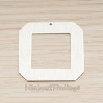 PD.1874 // Blunt Square Frame Pendant, 2 Pc