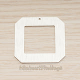 PD.1874 // Blunt Square Frame Pendant, 2 Pc