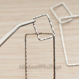 PD.1877 // Linked Double Rectangle Pendant, 2 Pc