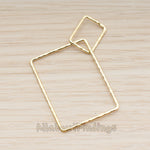 PD.1877 // Linked Double Rectangle Pendant, 2 Pc