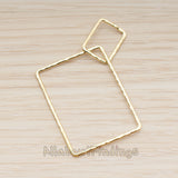 PD.1877 // Linked Double Rectangle Pendant, 2 Pc