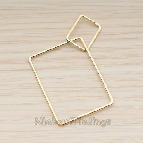 PD.1877 // Linked Double Rectangle Pendant, 2 Pc