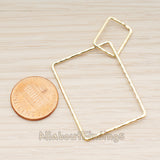 PD.1877 // Linked Double Rectangle Pendant, 2 Pc