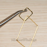 PD.1877 // Linked Double Rectangle Pendant, 2 Pc