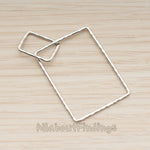 PD.1877 // Linked Double Rectangle Pendant, 2 Pc