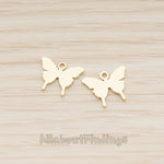 PD.1880 // Simple Flat Butterfly Pendant, 2 Pc