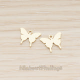 PD.1880 // Simple Flat Butterfly Pendant, 2 Pc