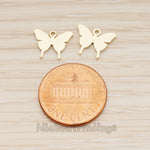 PD.1880 // Simple Flat Butterfly Pendant, 2 Pc