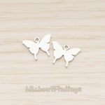 PD.1880 // Simple Flat Butterfly Pendant, 2 Pc