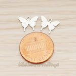 PD.1880 // Simple Flat Butterfly Pendant, 2 Pc