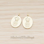 PD.1881 // Exquisite Flat Oval Pineapple Pendant, 1 Pc