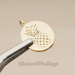 PD.1881 // Exquisite Flat Oval Pineapple Pendant, 1 Pc