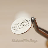 PD.1881 // Exquisite Flat Oval Pineapple Pendant, 1 Pc