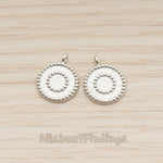 PD.1882 // Double Lace Round Pendant, 2 Pc