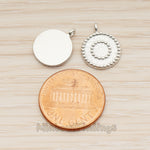 PD.1882 // Double Lace Round Pendant, 2 Pc