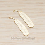 PD.1883 // Long Feather Shape Pendant, 2 Pc