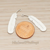 PD.1883 // Long Feather Shape Pendant, 2 Pc