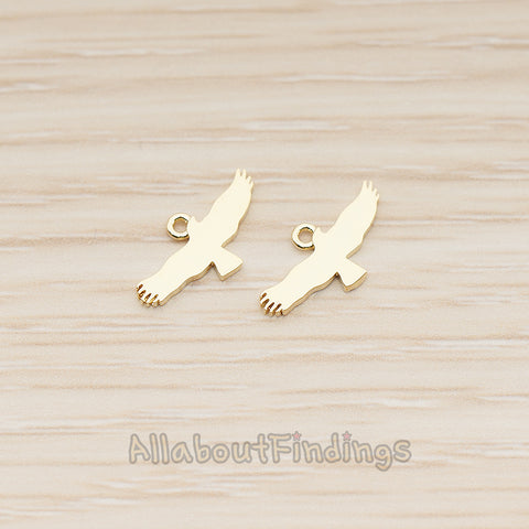 PD.1887 // Flat Tiny Eagle Pendant, 2 Pc