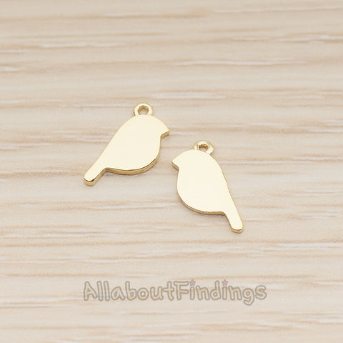 PD.1886 // Flat Tiny Bird Pendant, 2 Pc