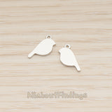 PD.1886 // Flat Tiny Bird Pendant, 2 Pc