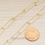 CH.154 // Rope Pattern Clip Shape Linked Chain, 1 Meter