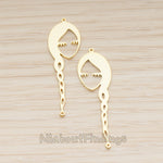 PD.1891 // Braided Hair Girl Face Connect Pendant, 2 Pc