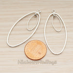 PD.1893 // Ver.2 Connected Elliptical Drop Pendant, 2 Pc