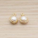 PD.1901 // Pearl Round Pendant, 2 Pc