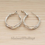 ER.479 // Twisted Triple Vines Ring Ear Post, 2 Pc